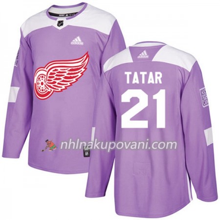 Detroit Red Wings Dresy Tomas Tatar 21 Adidas 2017-2018 Nachová Fights Cancer Practice Authentic - Pánské Detroit Red Wings Dresy Tomas Tatar 21 Adidas 2017-2018 Nachová Fights Cancer Practice Authentic - Pánské